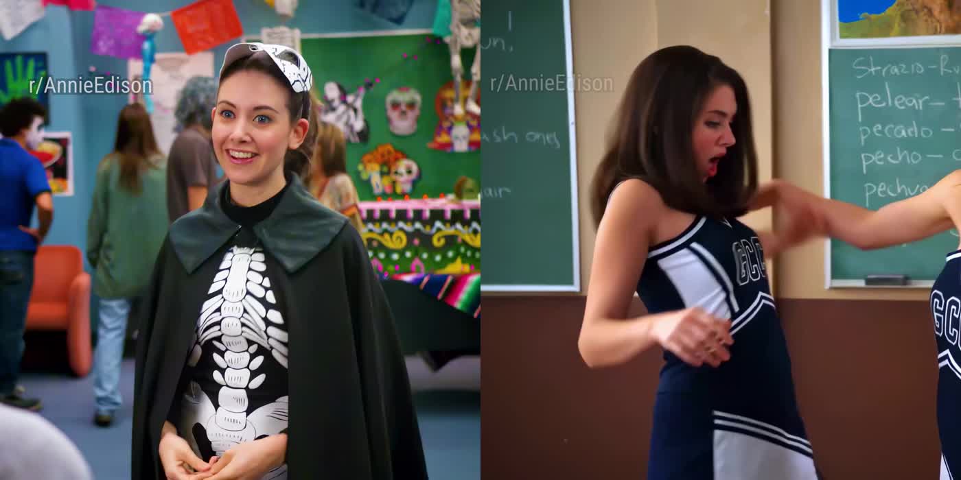 Favorite Annie moment? Sexy Skeleton V.S. Dreamy Cheerleader 