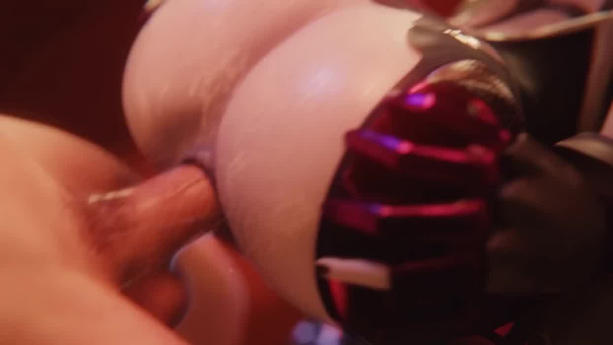 Anal Creampie Big Balls Cartoon Clothed Creampie Cum On Ass Gamer Girl Overwatch SFM Softcore Porn GIF