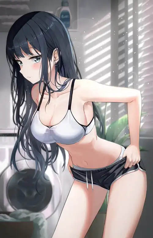 Undressing to wash clothes