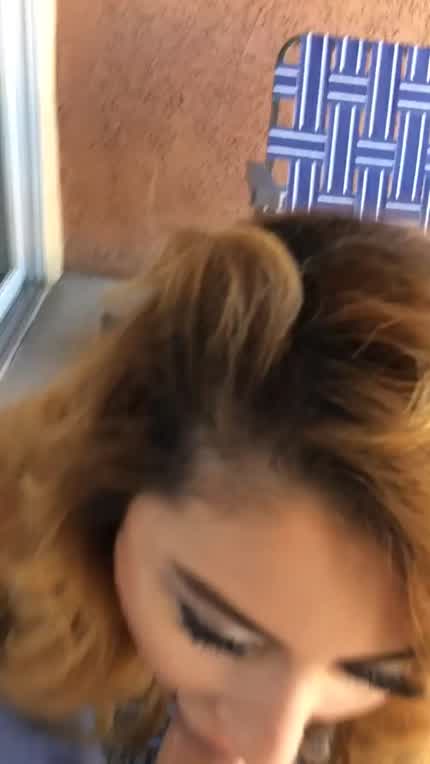 sucking him in front of the neighbors 👀