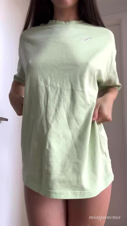 not a bad titty drop for a petite girl 😇