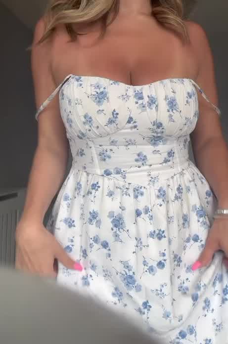 This dress really hides how perfect my titties are..