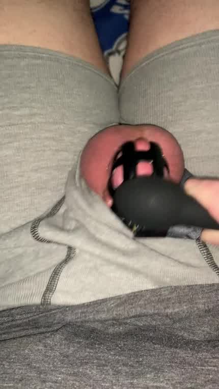 My first time cumming in chastity