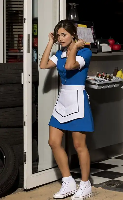 In Chucks filming Dr. Who -2015 Just Adorable!