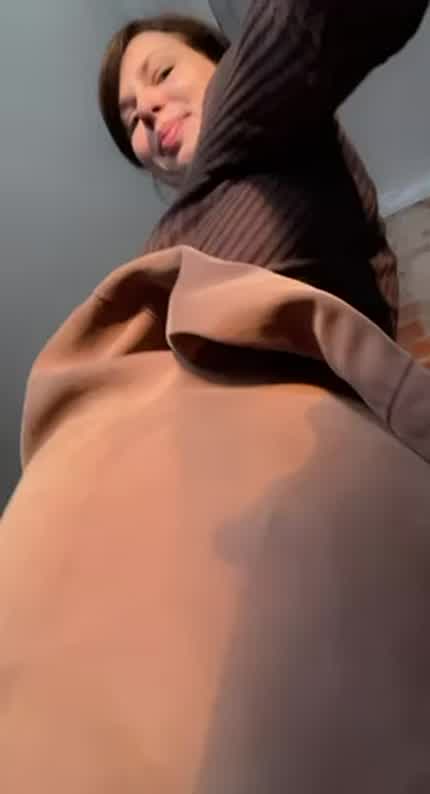 Are you peeping up my skirt? 🤭