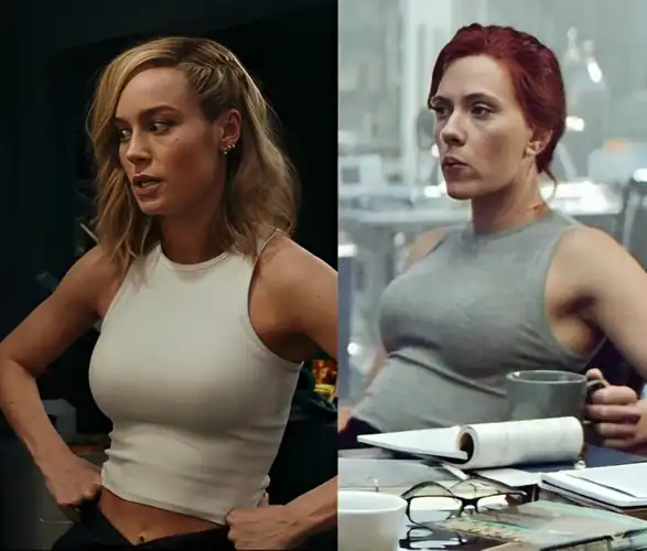 Who's the lucky MCU character getting a double titty fuck with Carol and Natasha?