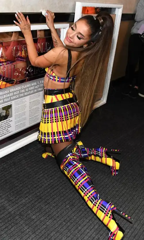 On her knees (again)