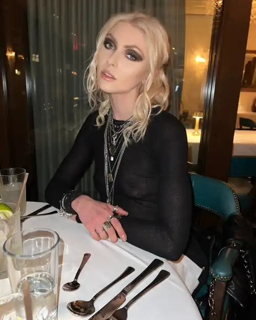 Taylor at dinner - IG - March 2024