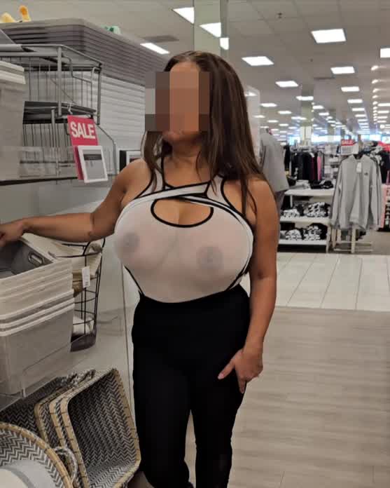 My Asian titties while shopping