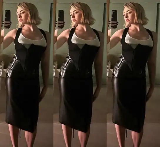 Peyton's nips are erect on a particularly cold morning