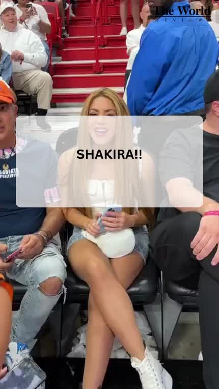 Shakira's in Miami! 🌟 She showed up to witness the NBA Finals!
