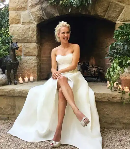 Looking slutty even at her wedding