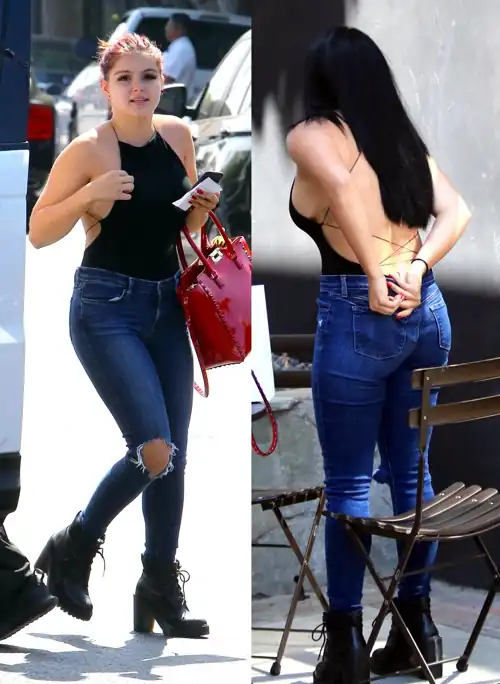 Tight jeans and sideboob