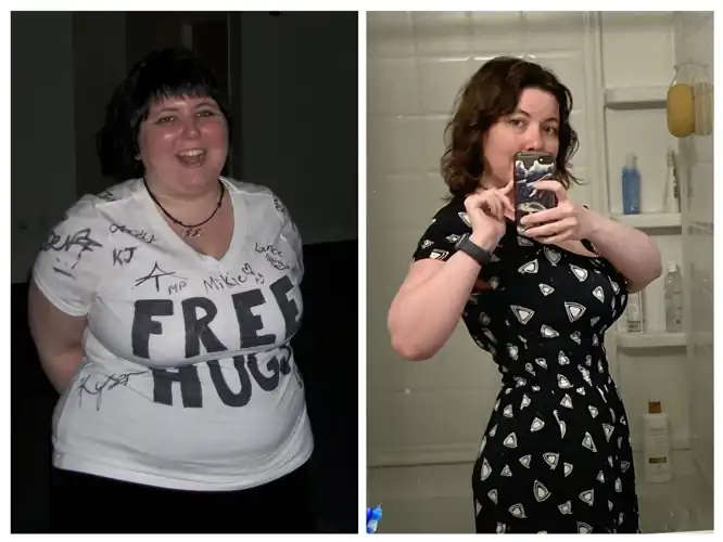 5’1” Left 2012 270lbs to yesterday 139lbs. I like to remind myself how much time and consistency pays off. Also lifting 🏋🏻