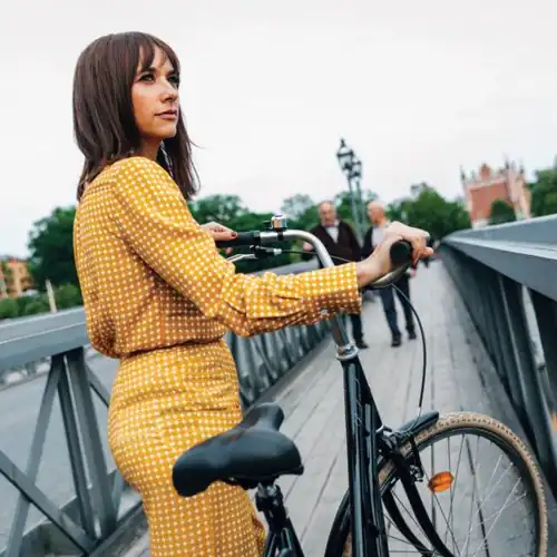 Rashida out for a bike ride