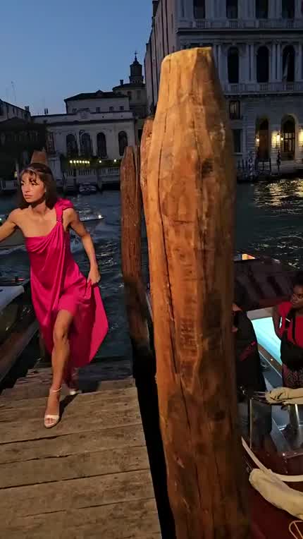 Mimi arriving at the Venice Film Festival ❤️