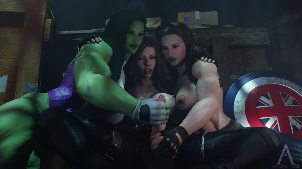 She-Hulk, Black Widow & Captain Carter - Helping Hands (Amazonium)