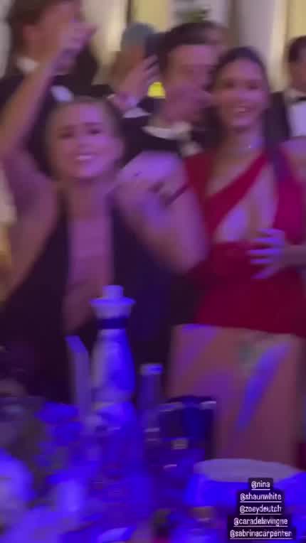 Dancing at the amfar gala