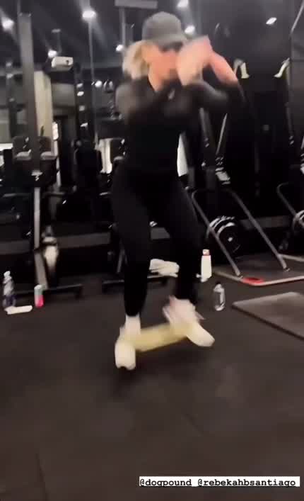 Working out at the gym | IG story October 2023