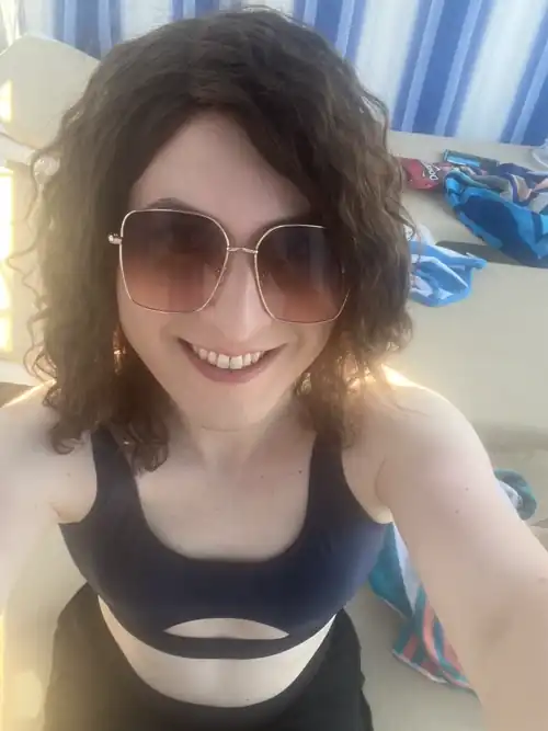 My first time out in a women’s swimsuit!