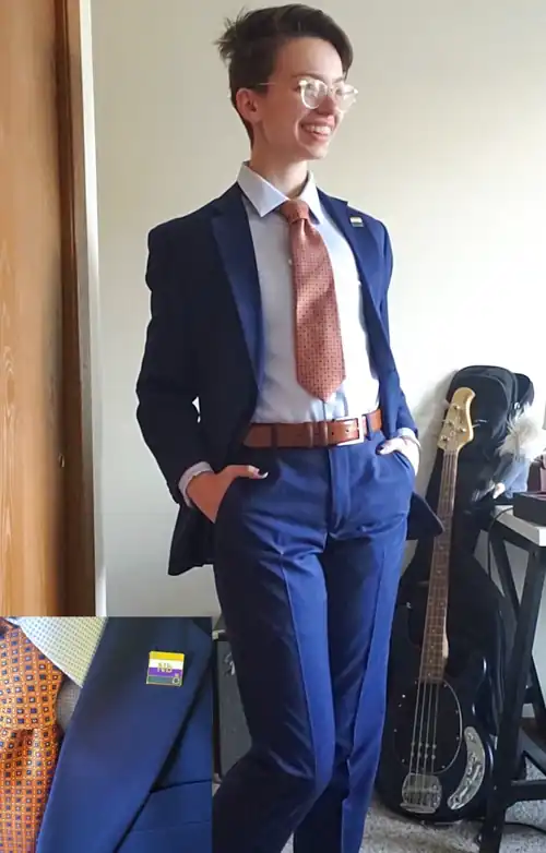 No suit is complete without a little ✨pride✨