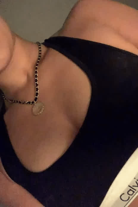 Wish you'd grab my huge melons!