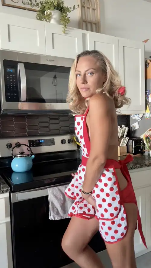 Is it ok if you came over and I was in the kitchen like this making you a snack