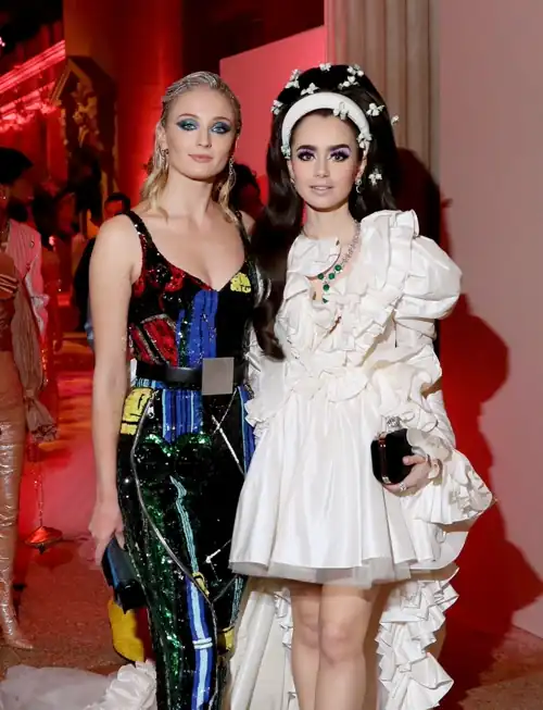 With Lily Collins at MET Gala in NYC 5/6/19