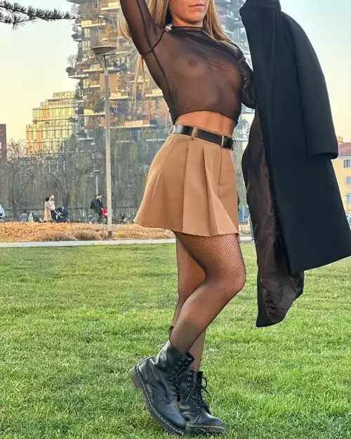 My girl wore a sheer top on our park date