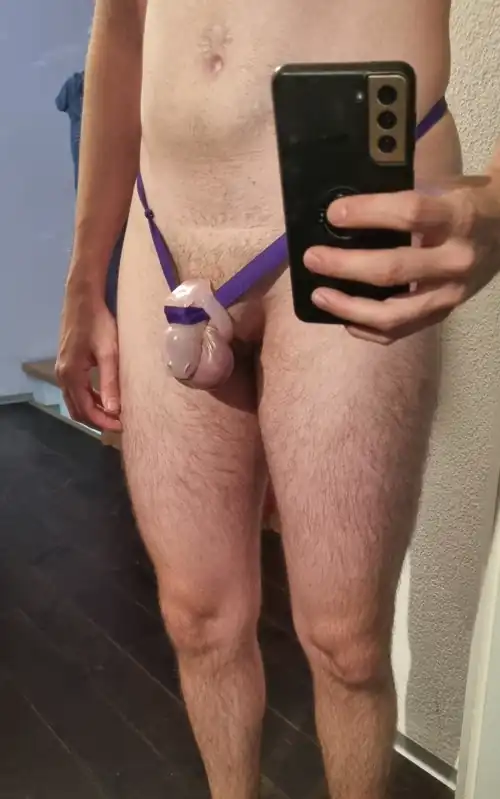 Wearing a condom underneath feels even better