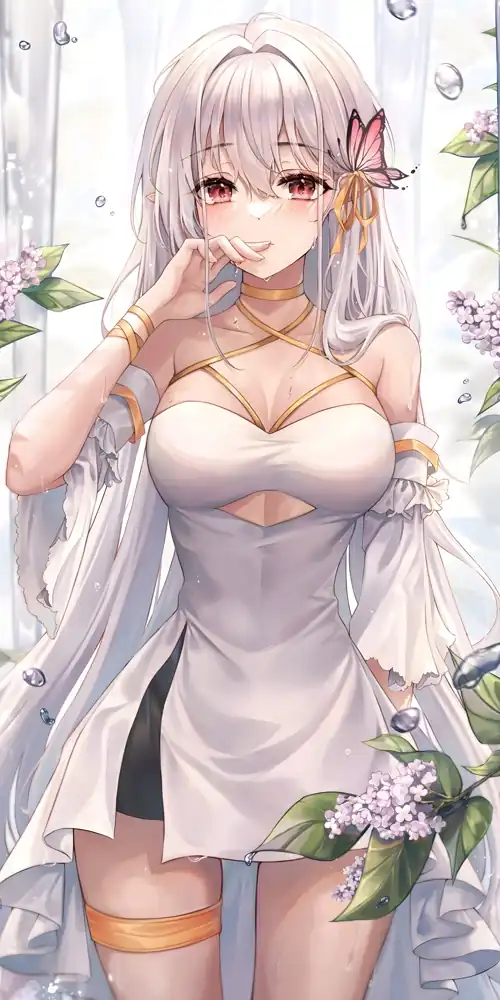 Silver Hair Beauty [Artist's Original] (2400x4800)