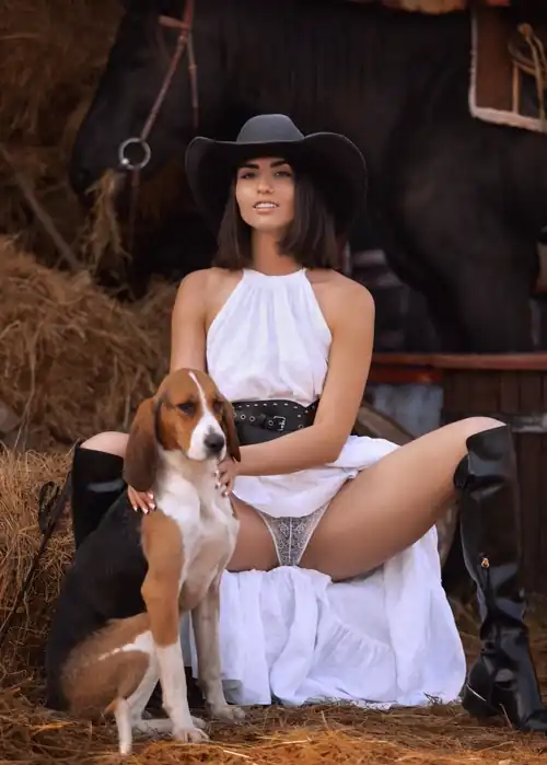 Cowgirl legs open