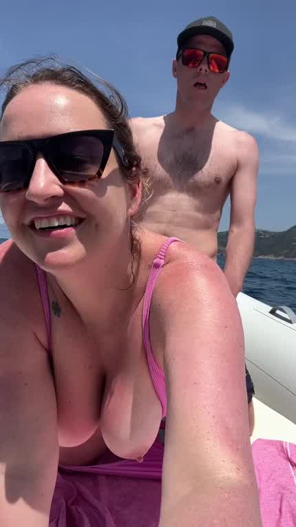 Fucking on a boat overlooking Capri