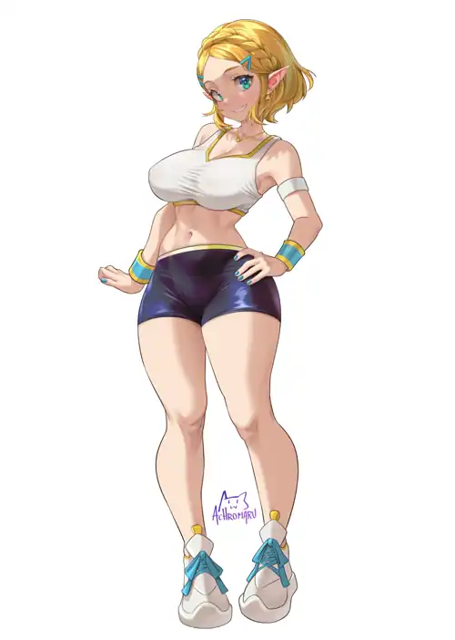 Sporty Zelda (achromaru)
