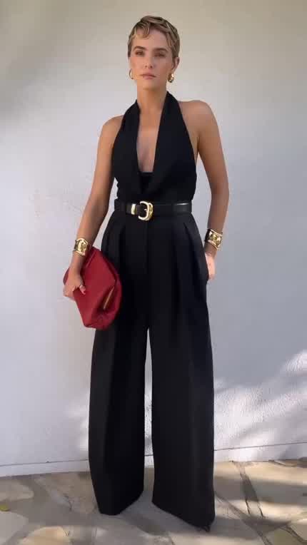 Zoey in a Black Jumpsuit - Instagram - 6/28/24