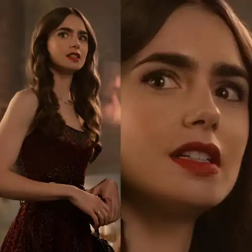 'Disturbed Lily Collins' meme template