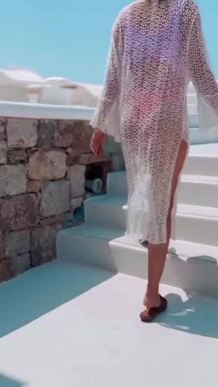 Hotel Petasos Beach Resort and Spa from her IG on August 15, 2023