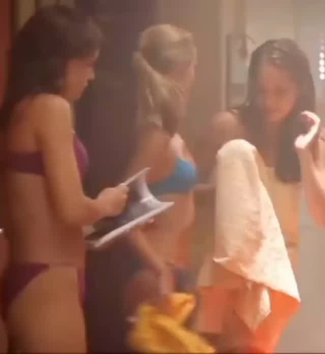 In just a towel from episode X-ray