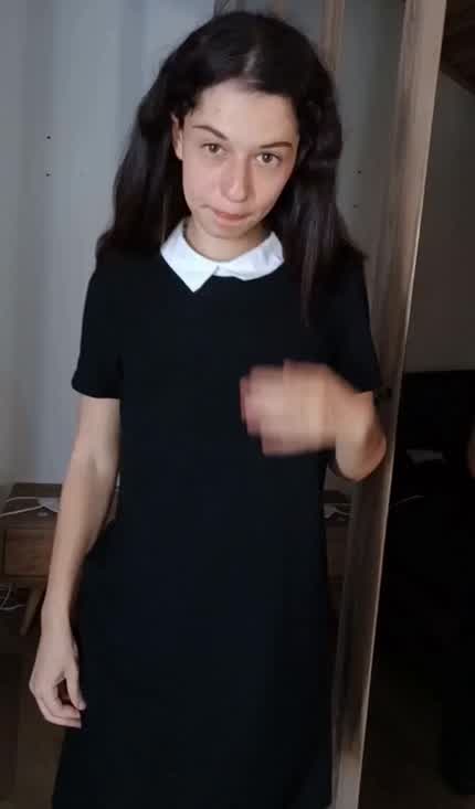 Just showing off my private school dress 😉