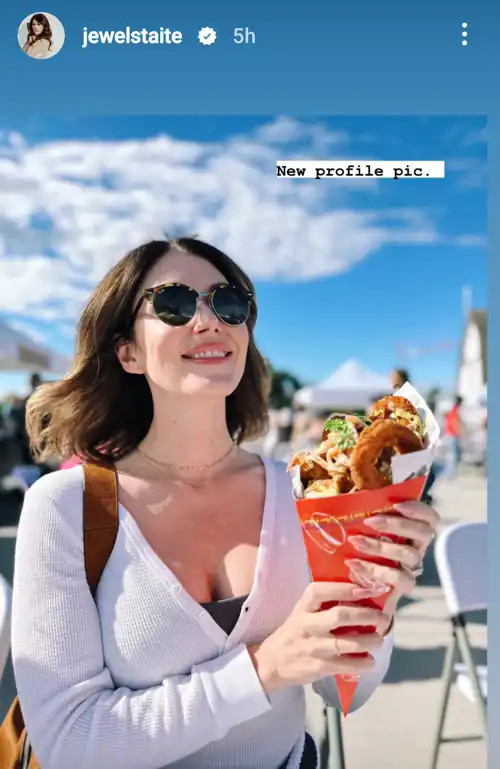 In the sun, with food