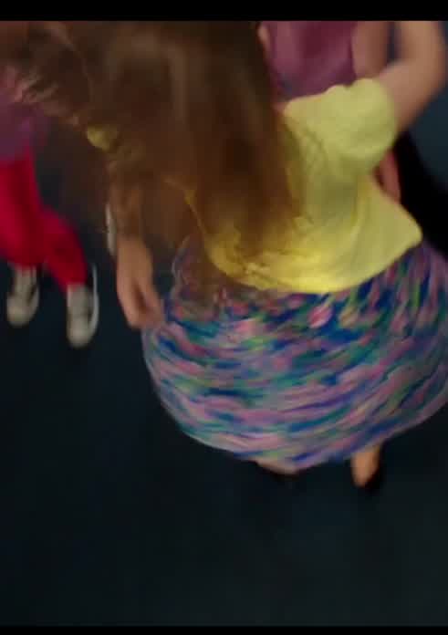 Annie doing a twirl thing (pretty cute)