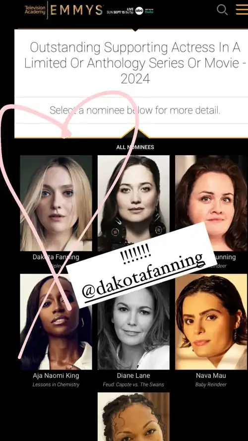 Dakota has been nominated for an Emmy for Ripley (2024)