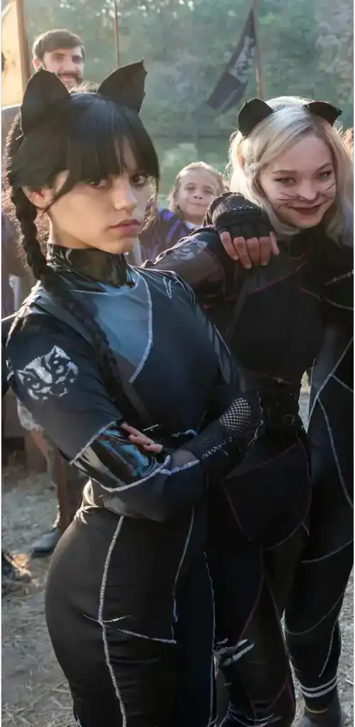 Jenna&Emma in a cat suit