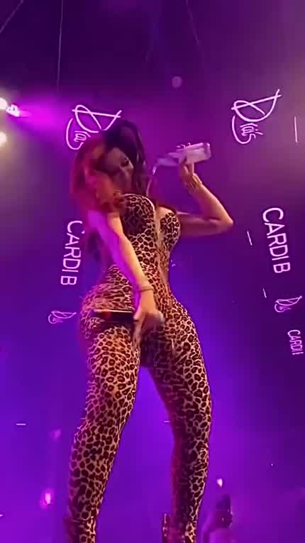 Cardi B Gets Wet