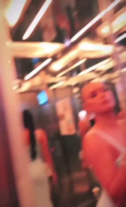 Joy showing off her dress