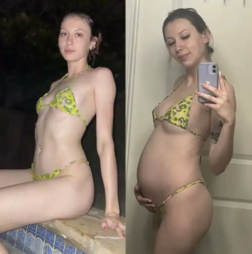 Before and after a successful breeding [Pregnant]