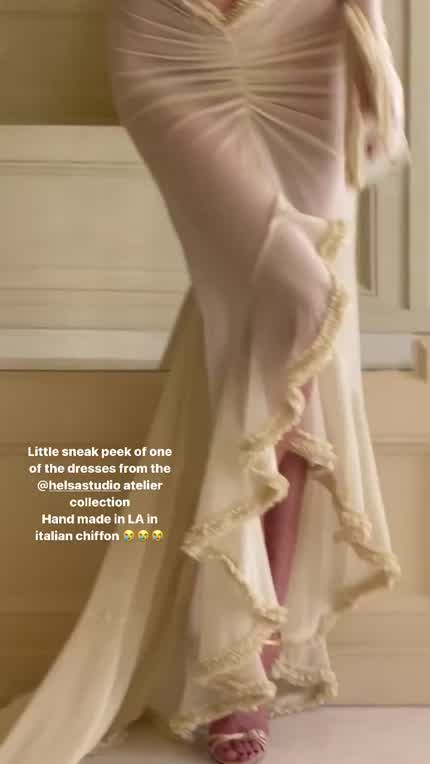 Another video of Elsa in that see-through dress