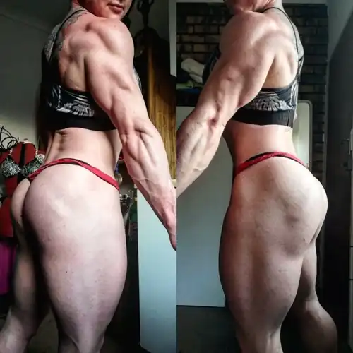 Would you wrestle with a muscular girl