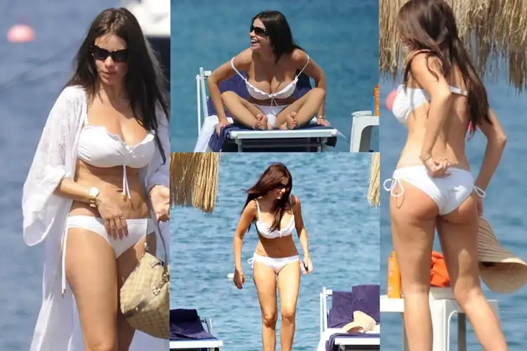 Sofia Vergara white bikini