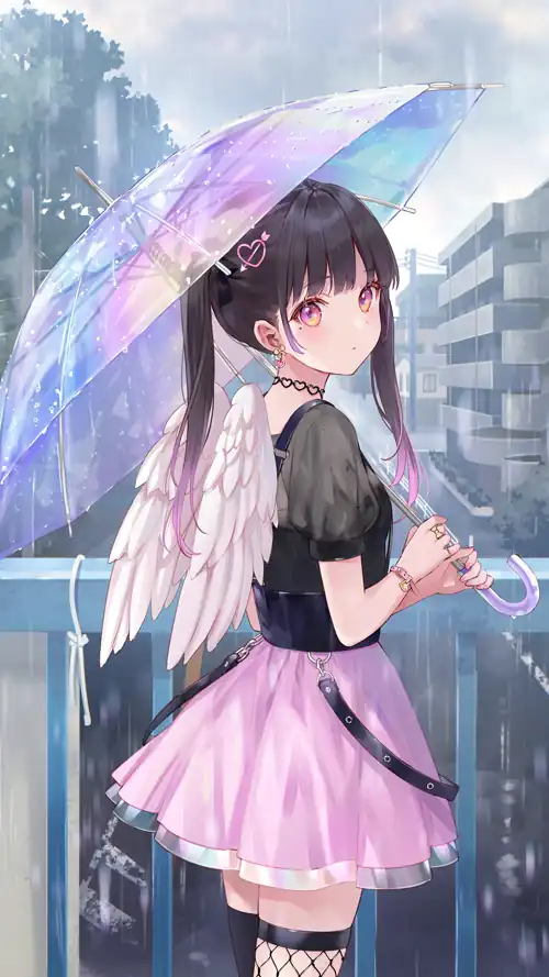 The Angel's Iridescent Umbrella [Original] (2880x5120)